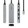 Aisens USB-C Dock 5 en 1 con HDMI, RJ45, 2xUSB y Power Delivery - 15cm - Gris