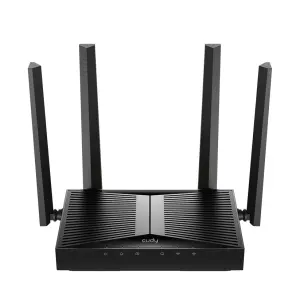 Cudy Router WiFi 7 2.5G Dual Band BE3600 - Velocidad hasta 1000Mbps - 4 Puertos - 4 Antenas Fijas de 5dBi - Tecnologia MU-MIMO - Color Negro