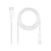 Nanocable Cable USB-C a Lightning Macho 1m Blanco