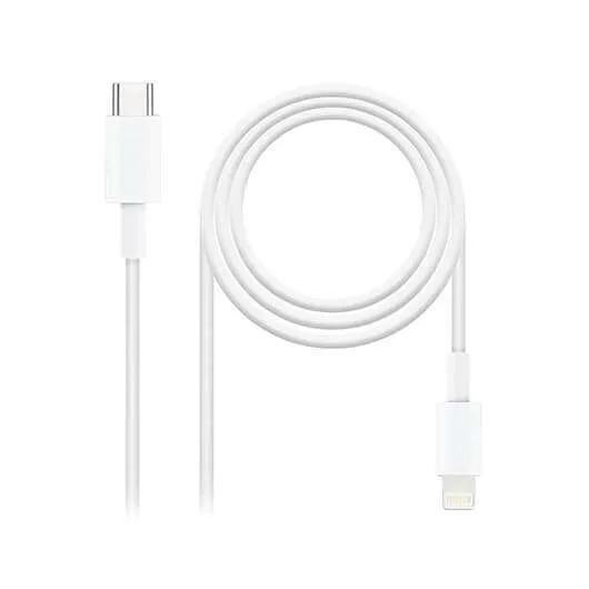 Nanocable Cable USB-C a Lightning Macho 1m Blanco