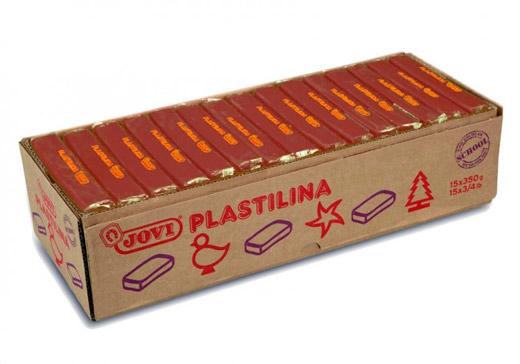 Jovi Plastilina Pastilla 350Gr Unicolor Marrón Caja 15 Ud