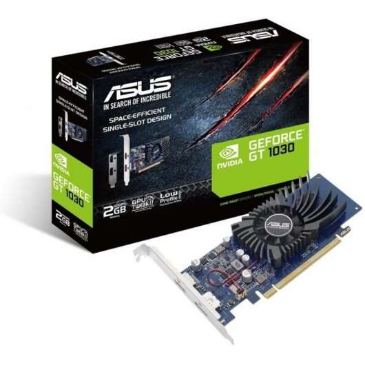 Asus Gt1030 2G Brk Tarjeta Grafica 2Gb Gddr5 - Pcie3.0, 1X Hdmi, 1X Displayport
