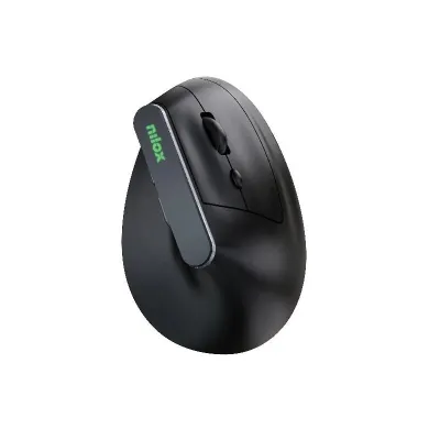 Nilox Ratón Inalámbrico Vertical Recargable 1600 DPI Negro