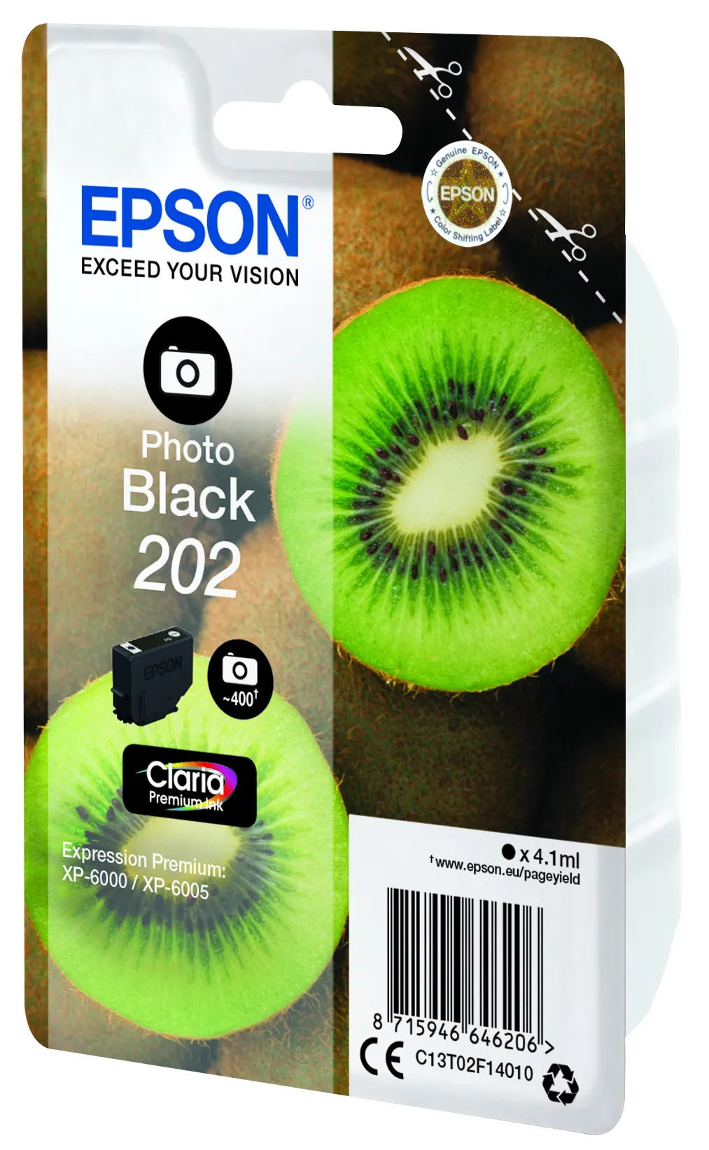 Epson Cartucho de Tinta Original Negro Photo 202