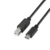 Aisens Cable USB 2.0 Impresora Tipo USB-C/M a B/M Negro 2.0M