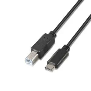 Aisens Cable USB 2.0 Impresora Tipo USB-C/M a B/M Negro 2.0M