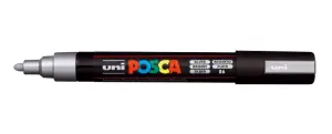 Posca Marcador PC-5M No Permanente Punta Forma De Bala 1,8 - 2,5 mm Plata