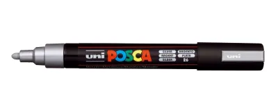 Posca Marcador PC-5M No Permanente Punta Forma De Bala 1,8 - 2,5 mm Plata
