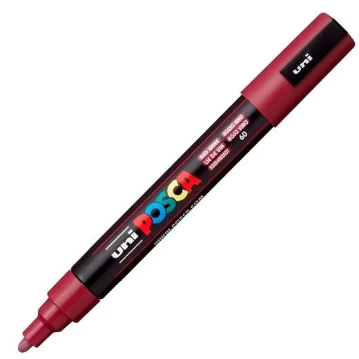 Posca Marcador  Pc-3M Punta Cónica 0,9 - 1,3 Mm Rojo Vino