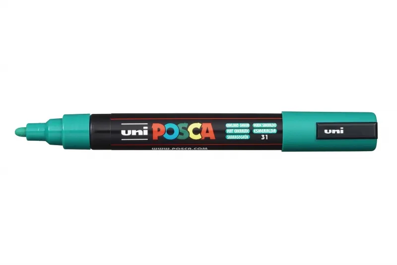 Posca Marcador PC-5M No Permanente Punta Forma De Bala 1,8 - 2,5 Mm Verde Esmeralda