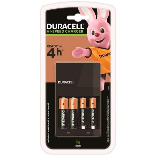 Duracell Cargador De Pilas Aaa/Aa (4 Pilas Recargables 2 Aa + 2Aaa Incluidas)