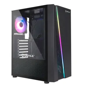 Unykach Glayze Caja Torre ATX con Iluminación ARGB y Lateral de Cristal Templado