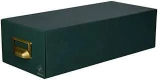 Mariola Fichero Cartón Forrado en Geltex Nº2 para 1000 Fichas, 155x100x350mm, Verde