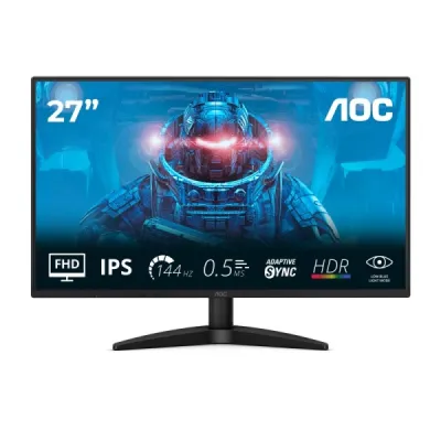 Aoc 27B36X Monitor 27" Led Ips Fullhd 144Hz - Respuesta 4Ms - Hdmi, Displayport - Vesa 100X100Mm - Color Negro