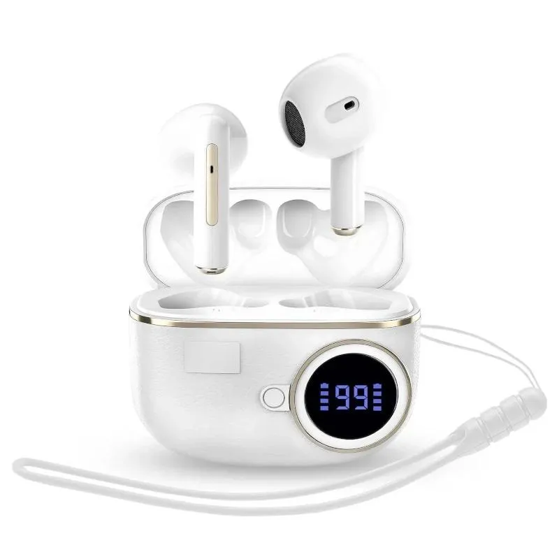 Energy Sistem Auricular Intrauditivo Bluetooth TWS ChargeView con LCD y Batería 20h Blanco