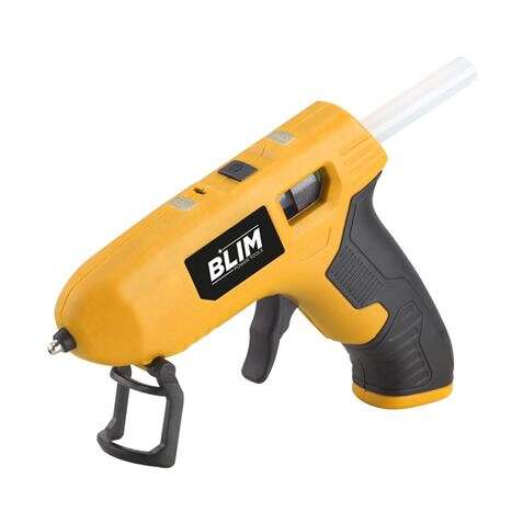 Blim Pistola De Silicona Bateria - Diseño Compacto Y Ergonomico - Color Amarillo