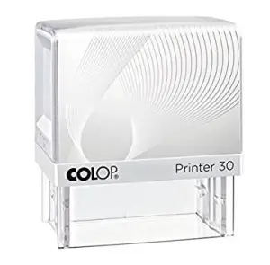 Colop Printer 30 G7 18X47mm Blanco/Azul - Sin Placa de Texto Personalizada