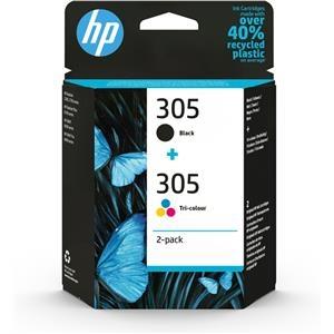 Hp Tinta Pack Negro + Tricolor Deskjet 2320, 2700 Series, 2710, 2720, 2721, 2722, 2723, Plus 4100 Series, Plus 4110, Plus 4120, Plus 4122, Plus 4130 / Envy 6010, 6020, 6022, 6030, 6032, Pro 6400 Series, Pro 6420, Pro 6422, Pro 6430, 4210E - Nº 305