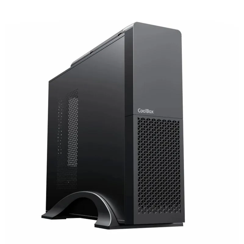 Coolbox Caja MicroATX Slim T313 1x 3.5″ 2x 2.5″ GPU 225max Fuente 500GR-S Negro
