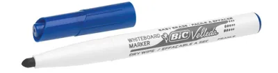 Bic Velleda 1741 Marcador Para Pizarra - Punta De 4.5 Mm - Trazo 1.4Mm - Tinta Con Base De Acetona - Borrado Optimo - Larga Duracion - Color Azul