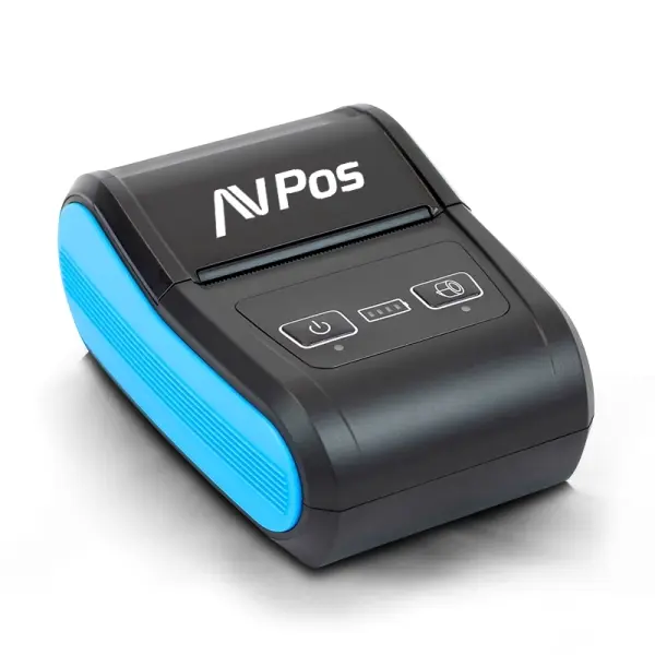 AVPos Impresora Térmica Portátil MP580R - 58mm - 90 mm/s - Bluetooth y USB-C - Negro