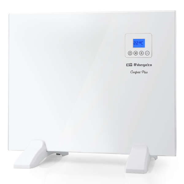 Orbegozo Reh 500 A Panel Radiante - Diseño Slim En Blanco - Mando A Distancia - Programacion Diaria Y Semanal - Proteccion Contra Sobrecalentamiento - Potencia 500W