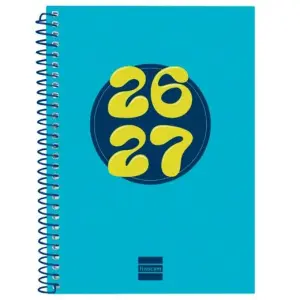 FINOCAM AGENDA COOL PARA ESTUDIANTES ESPIRAL 8º-120X164MM SVH AZUL CURSO 2026-2027