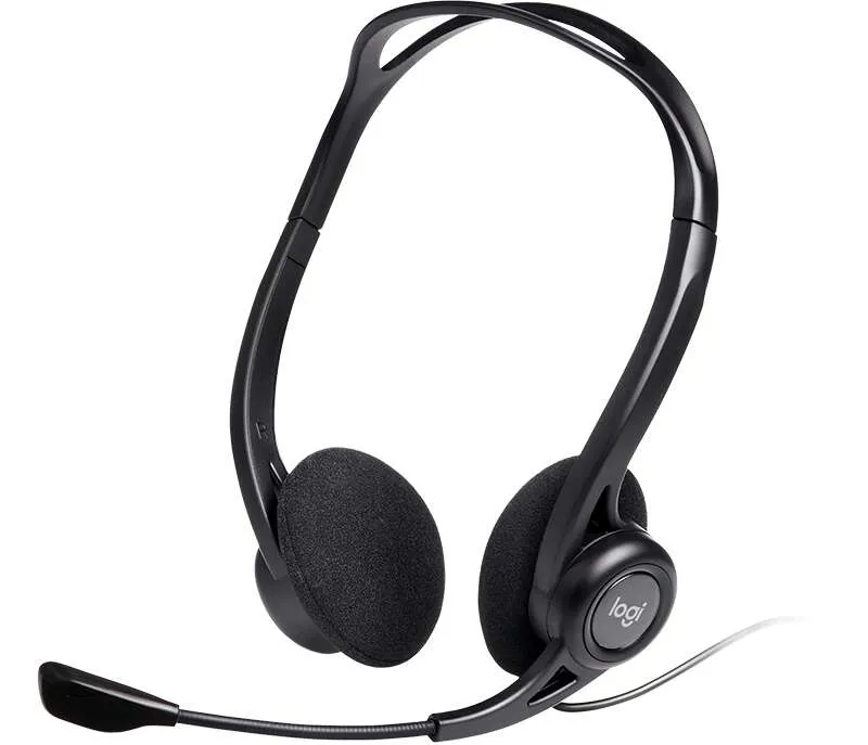 Logitech PC960M Auriculares Estéreo USB con Micrófono y Supresión de Ruido