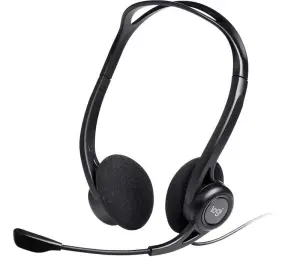 Logitech PC960M Auriculares Estéreo USB con Micrófono y Supresión de Ruido