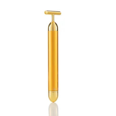 InnovaGoods T-Vibe Masajeador Facial Inalámbrico de Alta Frecuencia 6000 Vibraciones/min Dorado