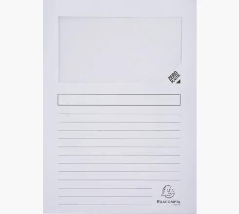 Exacompta Subcarpeta A4 Forever Con Ventana Blanco 120Gr -100U-