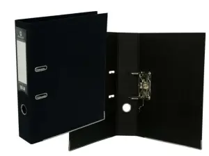 Bismark Archivador A-Z Formato Folio - PVC de Gran Resistencia - Tarjetero en el Lomo - Cartoneras Metalicas en el Borde Inferior - Mecanismo de Palanca - Color Negro