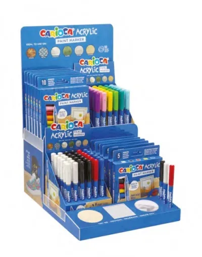 Carioca Acrylic Expositor Surtido De Marcadores Acrilicos