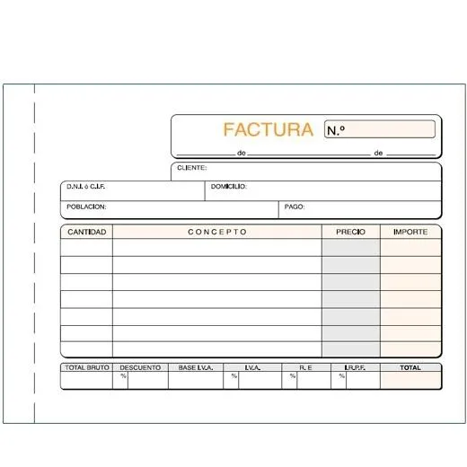 Loan Talonario Facturas Octavo Apaisado Duplicado Autocopia