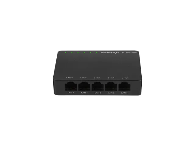 Lanberg Switch No Administrado Gigabit Ethernet 10/100/1000 Negro DSP2-1005-12V