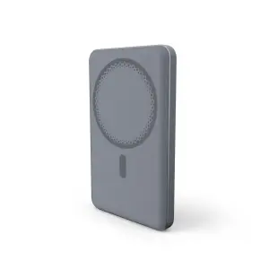 Energy Sistem Powerbank Inalámbrico Magnético 5000 mAh - 15W Carga Inalámbrica, 20W por Cable, USB-C, Color Gris