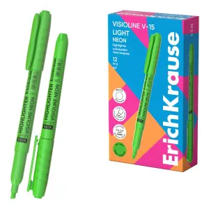 ErichKrause Visioline V-15 Marcador Fluorescente Verde Punta Biselada 0.6-3.5mm