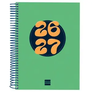 Finocam Agenda Cool Espiral 4º 155x212mm 1DP Verde Curso 2026-2027