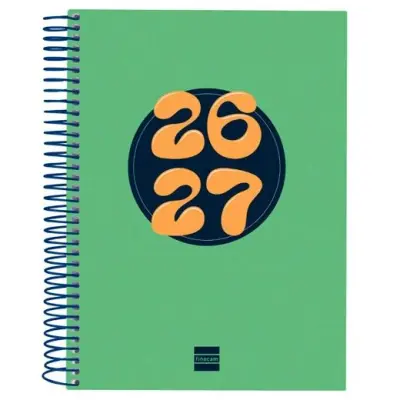 Finocam Agenda Cool Espiral 4º 155x212mm 1DP Verde Curso 2026-2027