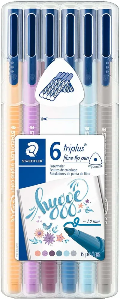 Staedtler Triplus Color 323 Pack de 6 Rotuladores Punta Fina Tinta Base Agua Colores Surtidos