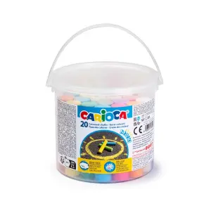 Carioca Pack de 20 Tizas Maxi Sin Polvo - Colores Brillantes y Lavables