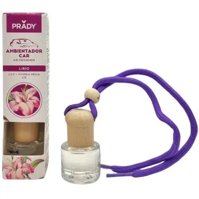 Prady Ambientador Coche Lily 6 ml con Cuerda para Espejo Retrovisor