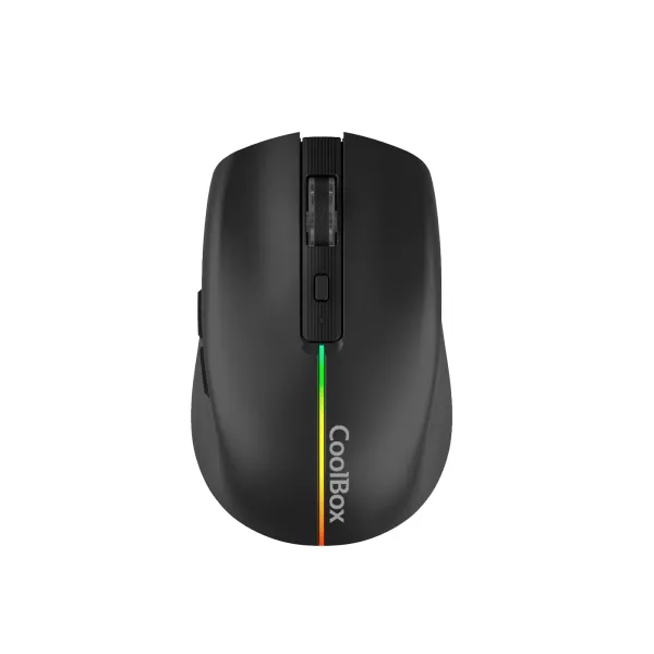 Coolbox W01 Raton Gaming Inalambrico 1600Dpi - 6 Botones - Iluminacion Rgb - Color Negro