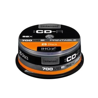 Intenso Cd-R 700Mb 52X Printable Tarrina 25Uds