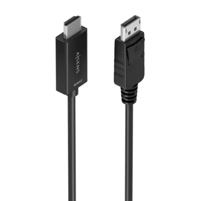 Aisens Cable Conversor DisplayPort a HDMI 4K 60Hz - DP/M a HDMI/M - 2m - Negro