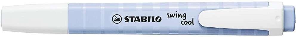 Stabilo Swing Cool Pastel Marcador Fluorescente - Cuerpo Plano - Punta Biselada - Trazo Entre 1 Y 4Mm - Tinta Con Base De Agua - Color Azul Nublado