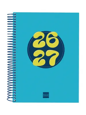 Finocam Cool Agenda Escolar 26/27 - 1 Día Por Página - 155x212mm - Tapas Cartón Azul
