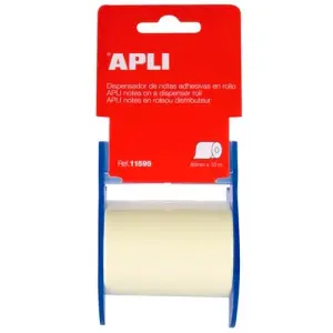 Apli Dispensador De Notas Adhesivas En Rollo 60mm X 10m Amarillo Pastel