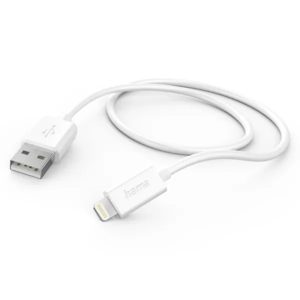 Hama Cable de Carga USB-A Macho a Lightning 1m Color Blanco