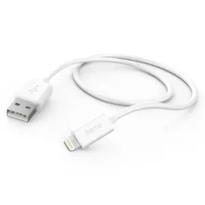 Hama Cable de Carga USB-A Macho a Lightning 1m Color Blanco